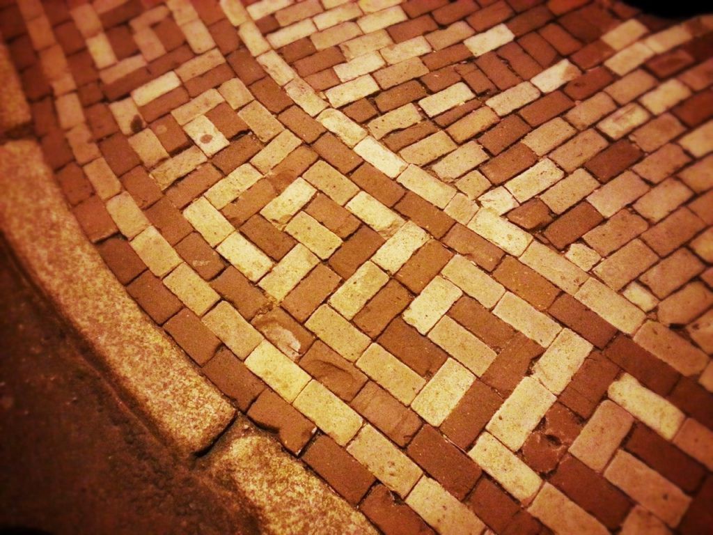 Antike Gehweg-Mosaike